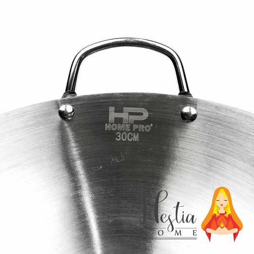 Foto Produk HOME PRO Wajan Penggorengan Stainless Wok Kuali 30 32 34 36 38 40 cm - 30 CM, TANPA PACKING dari HESTIA HOME