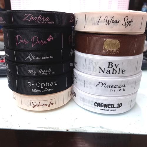 Foto Produk LABEL BAJU CUSTOM BAHAN GROSSGRAIN - 1,3cm dari fesa label