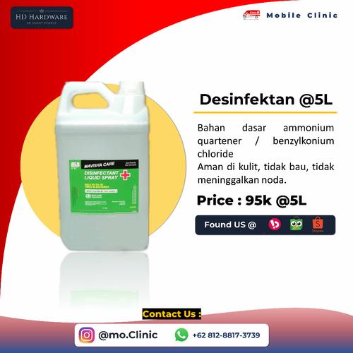 Foto Produk Cairan Desinfektan 5 liter Kualitas Bagus Harga Terjangkau dari HD Hardware