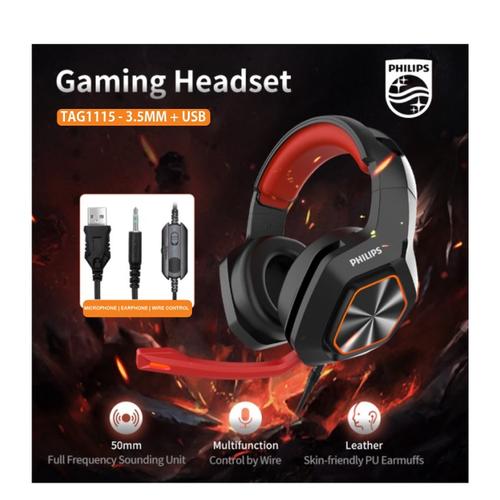 Foto Produk Headset Gaming Multifungsi Cool LED Lighting 7.1 CH - Philips TAG1115 dari EtalaseBelanja