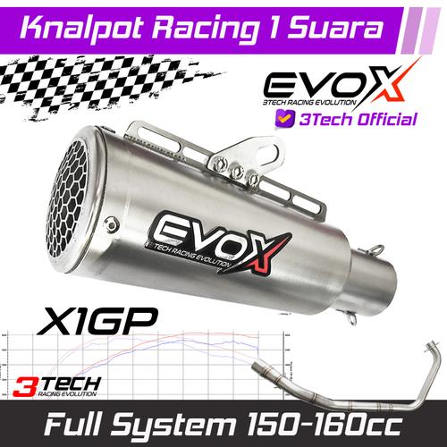 Gambar Knalpot Racing Evox X1 GP Series Motor 150-160cc Full System - X1GP dari 3Tech Official Kab. Tangerang Tokopedia