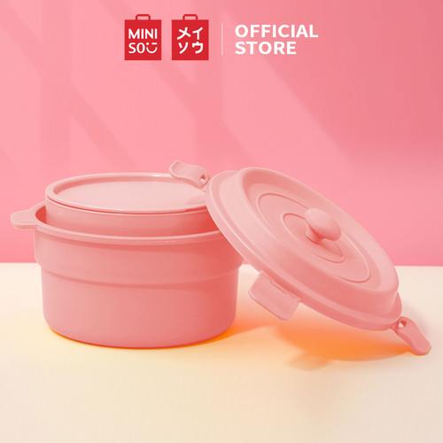 Foto Produk MINISO 2Pcs Kotak Makan Mini Siang untuk Kantor Sekolah - Merah Muda dari Miniso Indonesia
