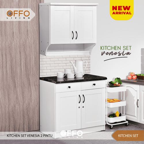 Foto Produk Kitchen Set Lemari Dapur Pintu Body Putih - 014110 - Venesia 2 Pintu - Atas dari Offo Living