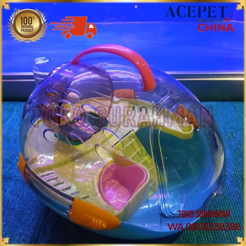 Foto Produk Kandang Hamster Portable Acepet Spaceship Oval + Accs Lengkap - Biru dari Toko Surahman