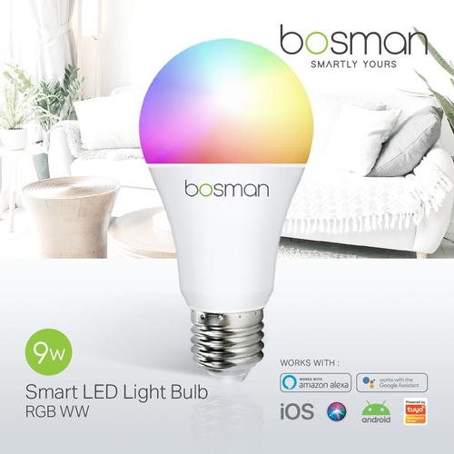 Foto Produk Bosman Smart LED Light Bulb 9W RGBWW - Bohlam Wifi IoT Smart Home dari Bosman Official Store