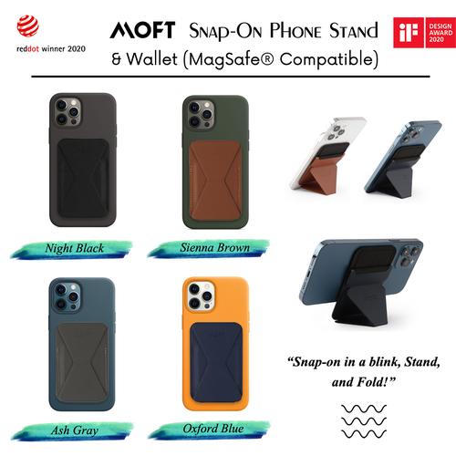 Foto Produk MOFT Snap On Stand & Wallet for iPhone 12 Series - Night Black dari Tech Essential ID