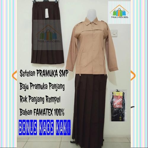 Foto Produk Setelan Pramuka SMP Rok panjang Baju Panjang,Seragam sekolah - kelas 1 SMP dari fadillahschool