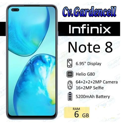 Foto Produk INFINIX NOTE 8 SUPER GAMING RAM 6/64GB GARANSI RESMI - SILVER DIAMOND dari Garden Cell Official