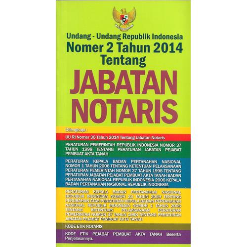 Foto Produk UNDANG-2 RI NO 2 TH 2014 TT JABATAN NOTARIS-SKD -UR dari Toko Buku Uranus