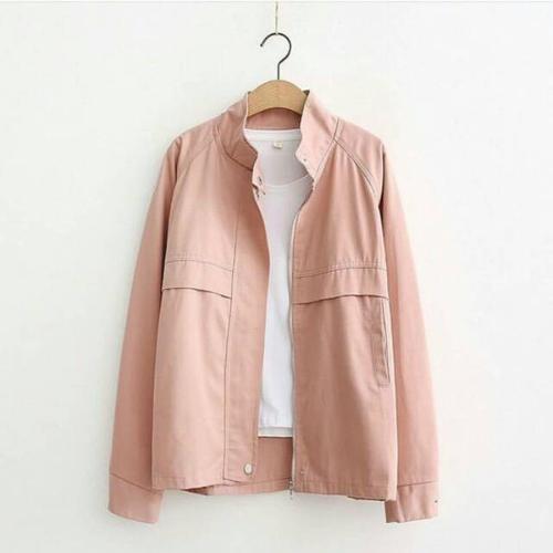 pink canvas jacket