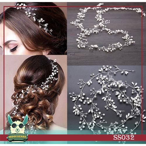 Foto Produk SS032 - Bride Wedding Hair/ Hairpiece/ Headpiece/Aksesoris Rambut - pendek dari Mooi Serba