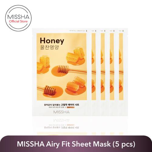 Foto Produk MISSHA AIRY FIT SHEET MASK (per variant 5 pcs) - Honey 5 pcs dari Missha Indonesia