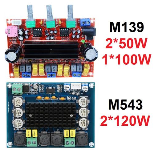 Foto Produk Kit Power Amplifier Class D TPA3116D2 2.1 2x50W+100W TPA3116 D2 2x50W - M543 (2x120W) dari Rumix