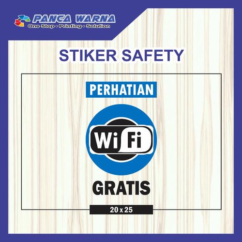 Jual Safety Sign / Stiker Wifi Gratis / Sticker Free Wifi / Sticker ...