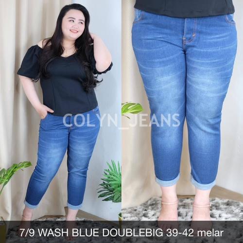 9 wash blue - celana jeans wanita 