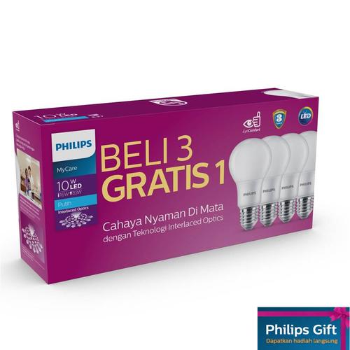 Foto Produk Philips MultiPack MyCare LedBulb 10W 6500K Putih dari Philips Lighting ID