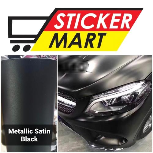 Jual Sticker Mobil Motor Metalic Black Matte hitam satin metalik 50 x ...