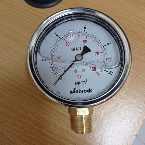 Jual Pressure Gauge Stainless 2 1/2 " inchi 010 bar Jakarta Barat