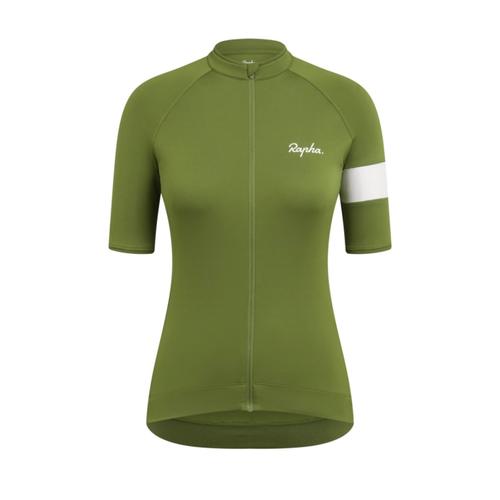 Rapha Women's Core Jersey Green sepeda 