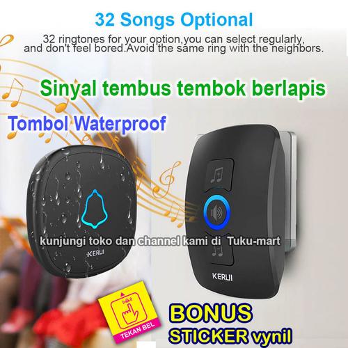 Foto Produk bel rumah pintu wireless HIGHTECH sinyal super kuat 2 dari Tuku-Mart