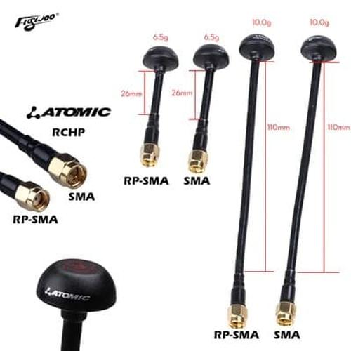 Foto Produk FlyWoo Atomic 5.8GHz RPSMA RHCP Long Micro FPV Antenna - RPSMA 110mm dari DooFPV