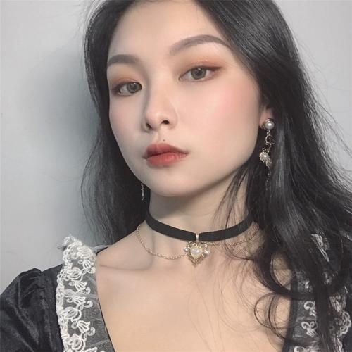 Jual Choker Vintage Gold Pearl Necklace 