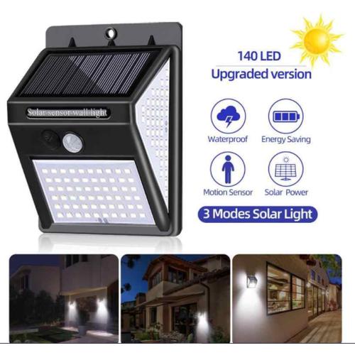 Gambar Lampu solar taman tenaga surya putih PIR Motion sensor gerak 140 LED - Putih dari Dua sahabat Shop Tokopedia