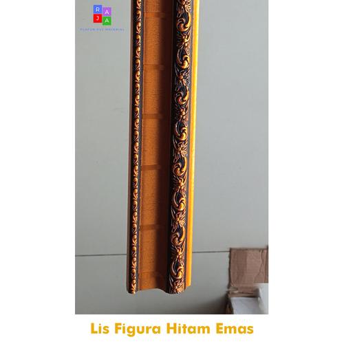 Gambar Lis Plafon PVC Mewah Model Figura Hitam Emas 5,5 CM dari Raja plafon pvc Kota Bekasi Tokopedia