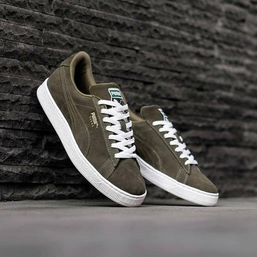 puma boots olive green