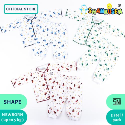 Foto Produk Setelan Baju Bayi Panjang Shankusen SHAPE Series (3 stel newborn) dari Shankusen Baby Official