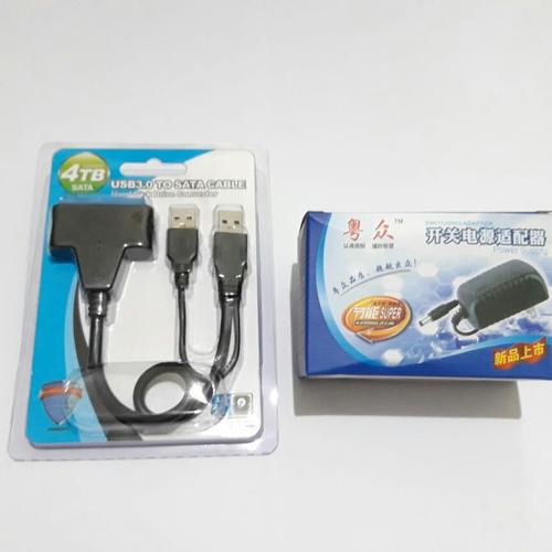 Gambar Kabel USB 3.0 Cabang to Sata 3.0 + adaptor 12V 2A dari PojokITcom Pusat IT Comp undefined Tokopedia