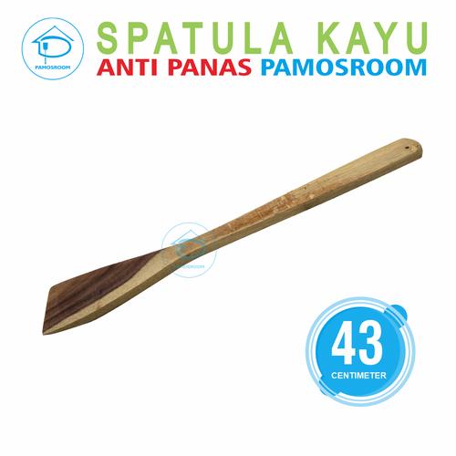 Foto Produk Pamosroom Spatula Kayu Anti Lengket Sutil Kayu Wajan Teflon 43cm dari Pamosroom Living