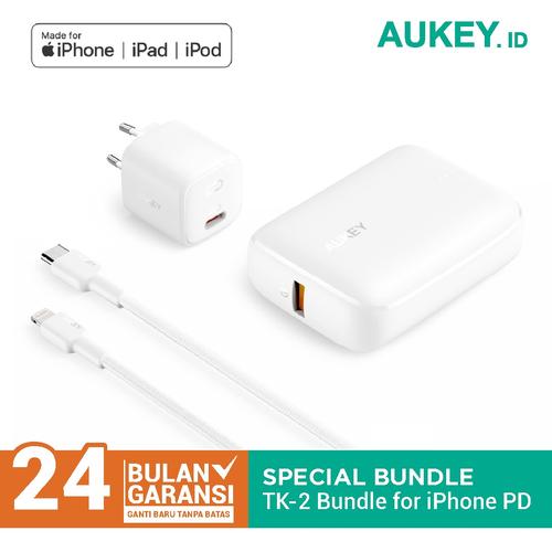 Foto Produk Aukey Special Bundling TK-2 For iPhone PD & QC Support - 500727 dari AUKEY