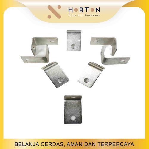 Jual Angle Angel Clip Plat Besi Siku L Paku Tembak Ramset Plafon 2 Lubang Kota Makassar