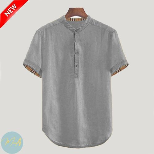 Foto Produk BAJU KOKO DEWASA ADA UKURAN SUPER JUMBO BAHAN TIDAK MUDAH LECEK ADEM - Abu-abu, M dari Monqa Indo