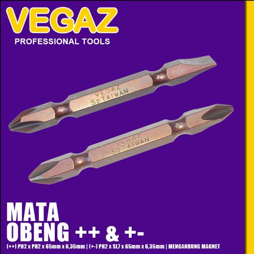 Foto Produk VEGAZ - Mata Bor obeng Angin Screwdriver Magnet Bolak Balik S2 ++ -+ dari Vegaz-Tools