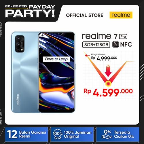 Foto Produk realme 7 Pro 8/128GB Snapdragon 720G+NFC, 64MP Quad Camera, 65W Charge - Abu-abu dari realme Official Store