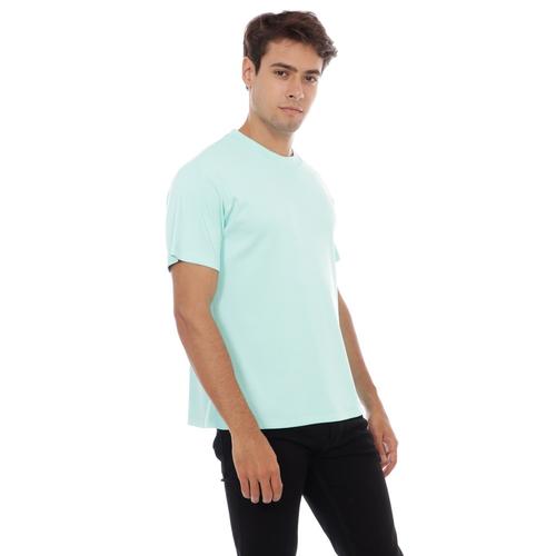 Jual BlueButton Neck T-Shirt Turquoise 
