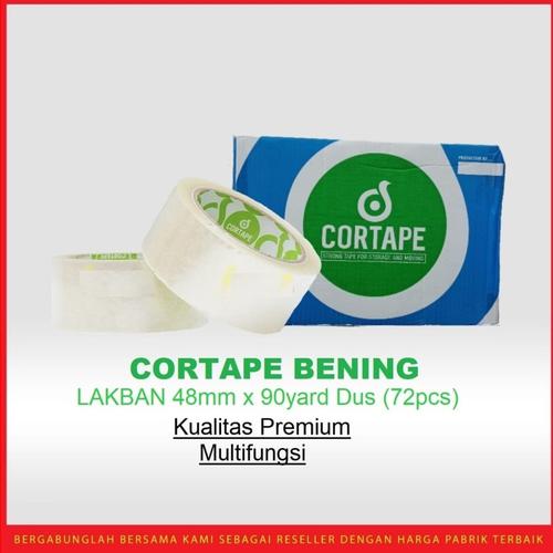 Foto Produk Lakban Cortape 2 inch 45 mm (90 yard) Bening Spek Daimaru Satuan Kuat dari WINSTON SUKSES ABADI