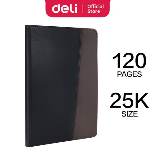 Foto Produk Deli Business Notebook Leather Cover 25K Buku Catatan Bahan Kulit 7911 - 25K 120 LEMBAR dari Deli Stationery
