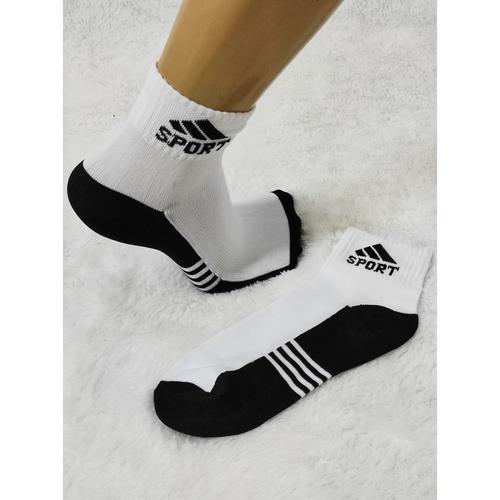 Foto Produk Kaos kaki Sport Pendek Sedikit diatas Mata Kaki - Hitam Putih dari FarafaStore