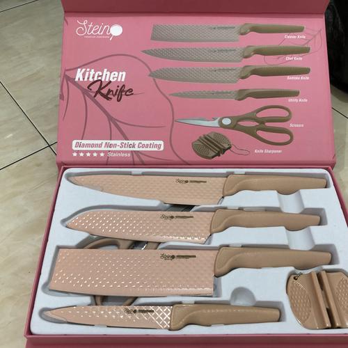 Foto Produk Stein Pisau Dapur / Stein Diamond Knives 6 in 1 Set dari Ling Door Store