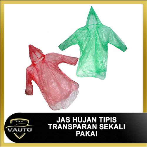 Foto Produk Jas Hujan Plastik Sekali Pakai Transparan Tipis dari vauto