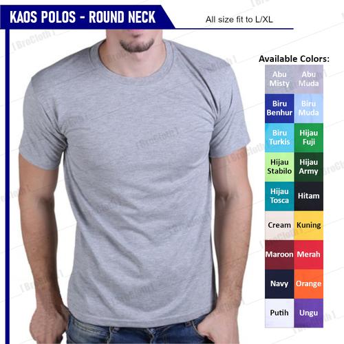 Foto Produk Baju Kaos Polos Oblong Pria Wanita Grosir Bukan Gildan / Combed 30s - Abu Misty dari BroCloth