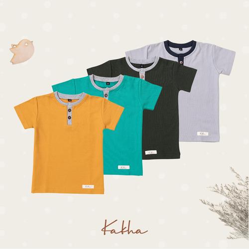 Foto Produk Kakha Series - Atasan Henley (Baju Bayi) - Atasan Army, S dari kakhaofficial