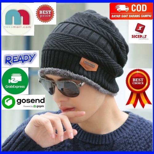 Jual Topi Kupluk Wool Winter Beanie Hat 