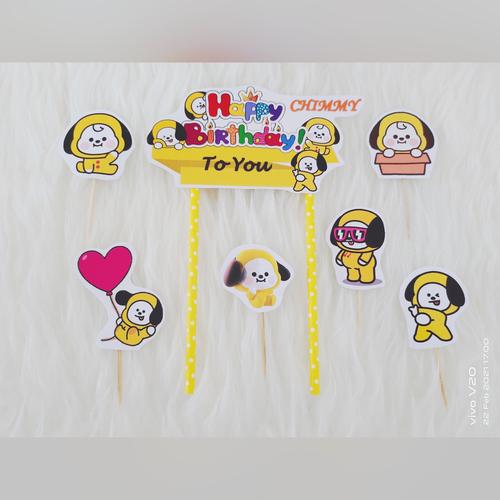 Jual Topper Chimmy topper bt21 topper puding hiasan ulang tahun topper ...