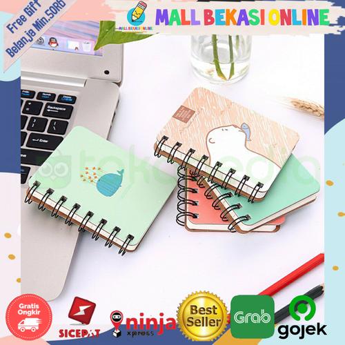 Foto Produk D492 (RANDOM) Notebook Spiral Mini Motif Kartun Buku Catatan Kecil dari MALL BEKASI ONLINE