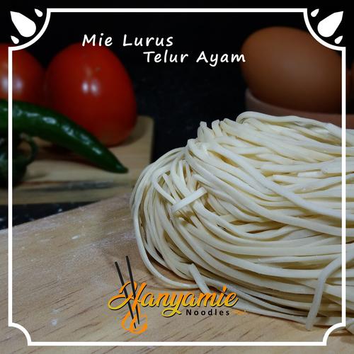 Foto Produk Mie ayam mentah dengan telur ayam - mie lurus dari Hanyamie