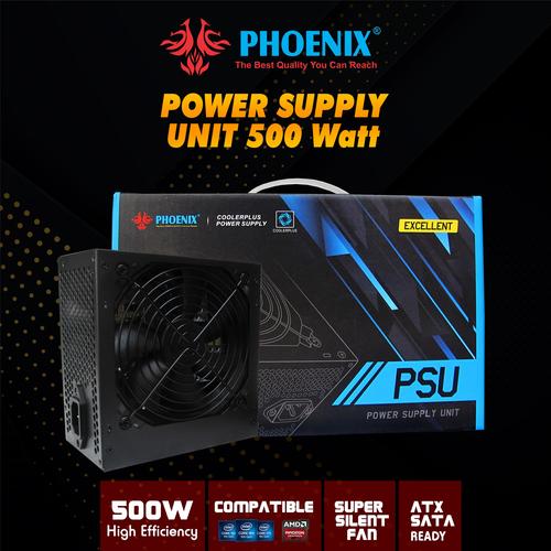 Gambar Power Supply / PSU Komputer Phoenix 500 Watt - Untuk PC Intel dan AMD dari Wahana Data Surabaya Kota Surabaya Tokopedia